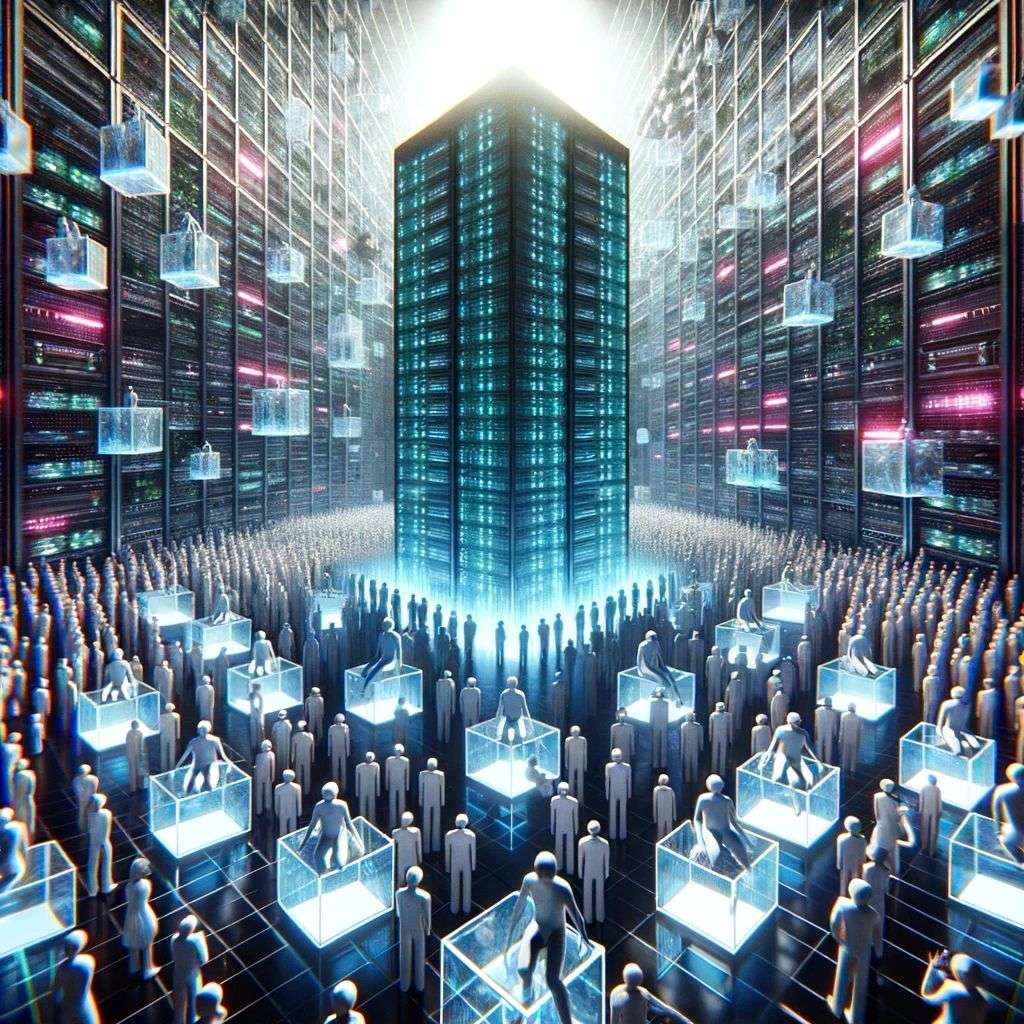 a representation of anxiety, digital art, dystopia